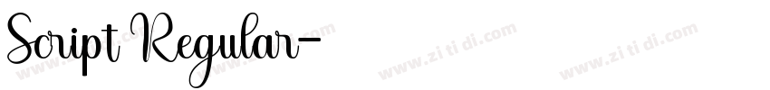 Script Regular字体转换